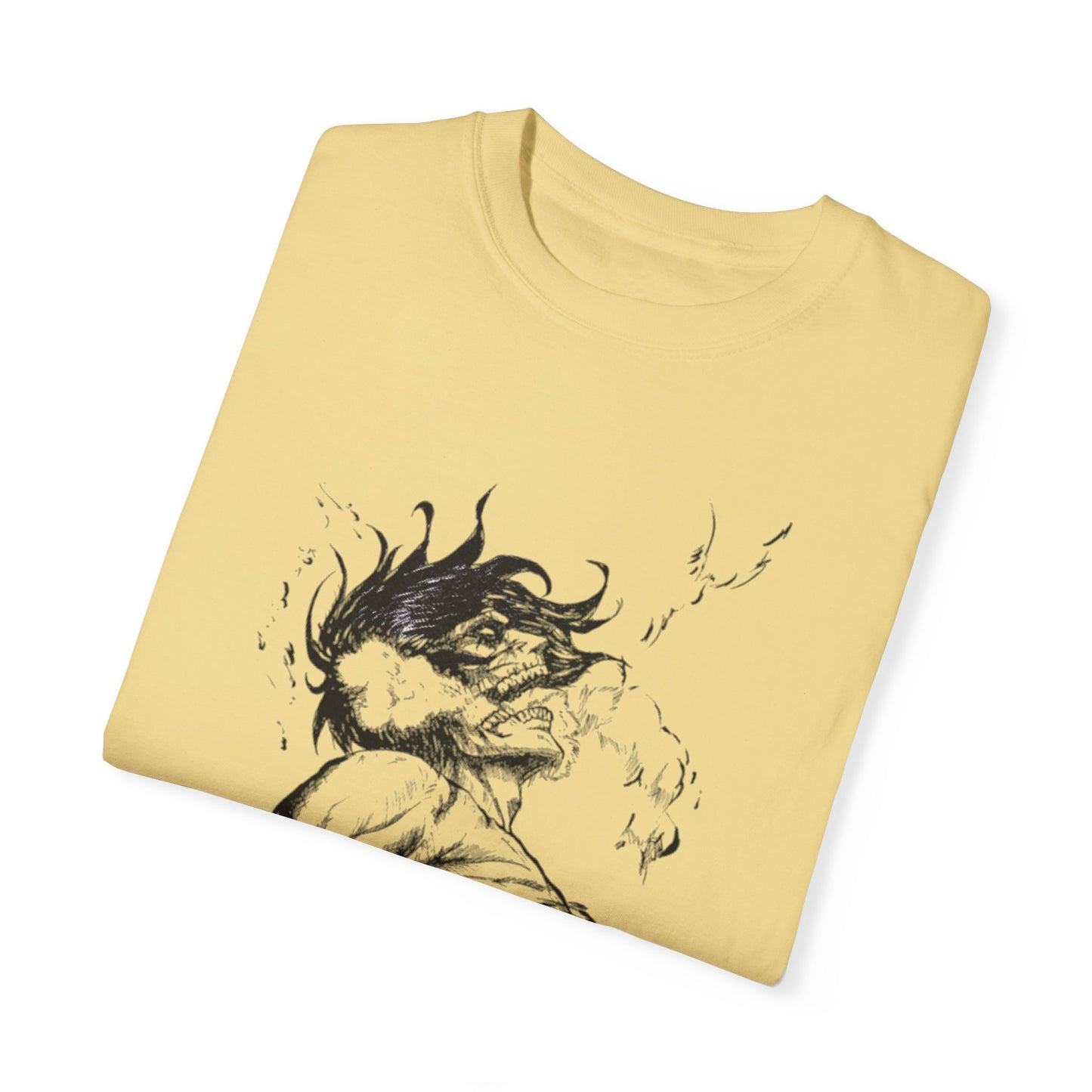 "Titan of Freedom", Artistic Unisex Garment-Dyed T-Shirt - Bold Design for Creatives