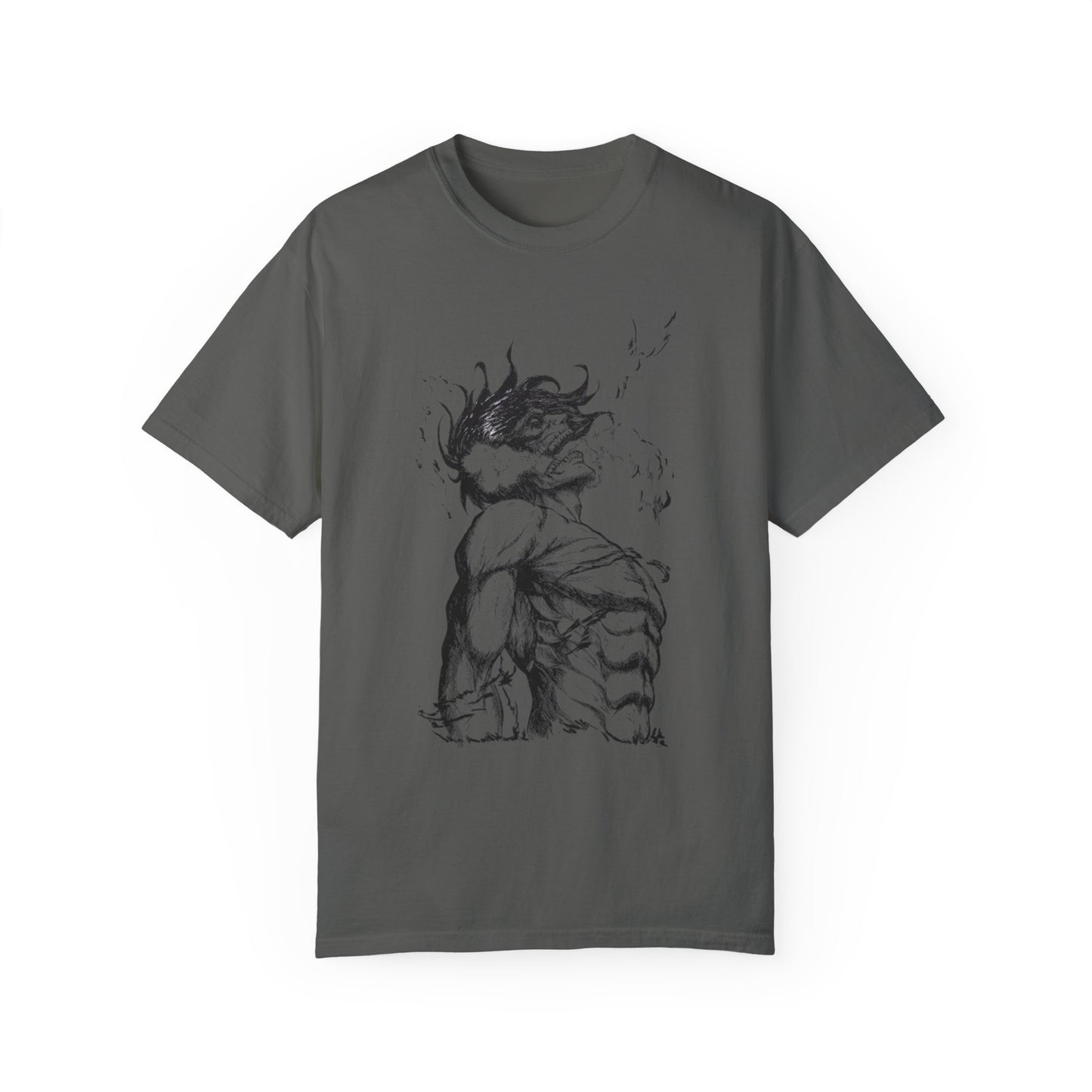 "Titan of Freedom", Artistic Unisex Garment-Dyed T-Shirt - Bold Design for Creatives