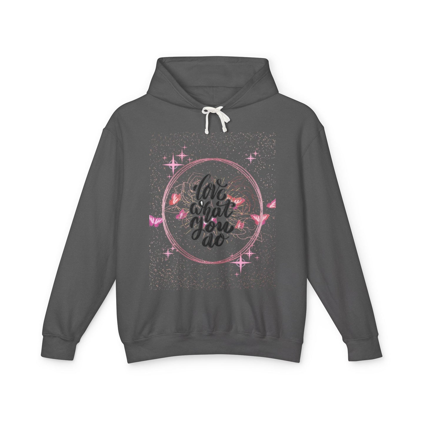 Love What You Do Unisex Lightweight Hooded Sweatshirt - Cozy, Inspirational Apparel for Everyday Comfort