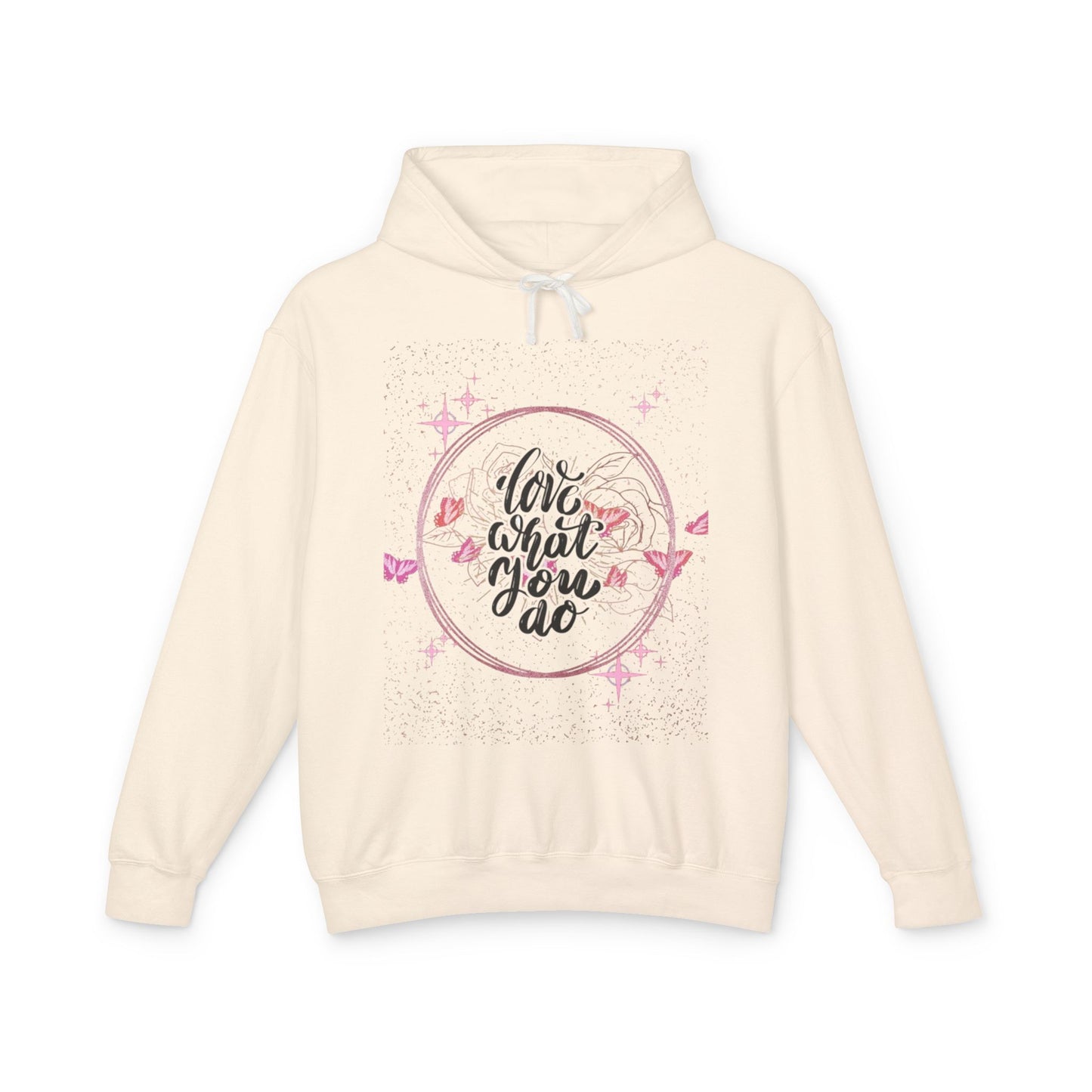 Love What You Do Unisex Lightweight Hooded Sweatshirt - Cozy, Inspirational Apparel for Everyday Comfort