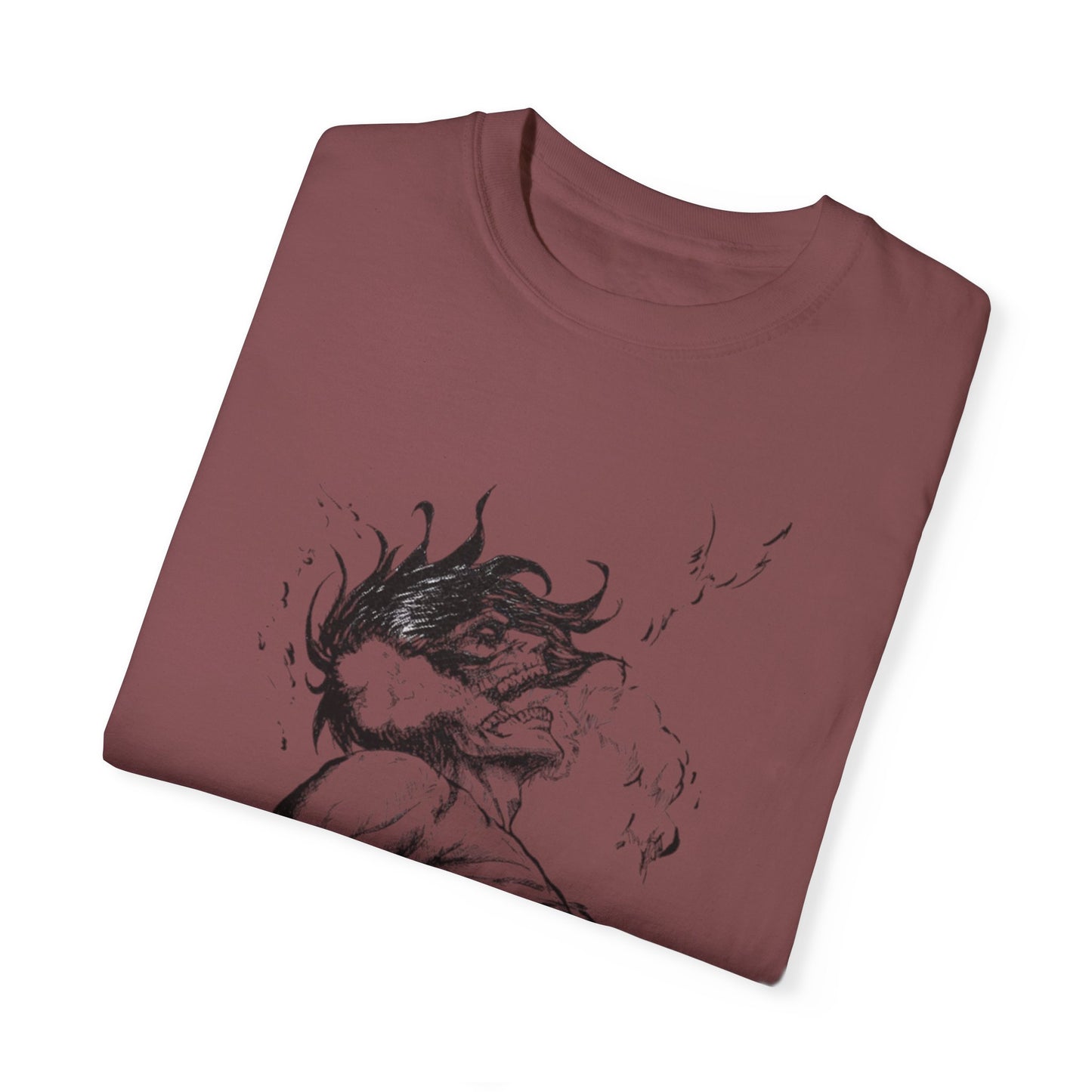 "Titan of Freedom", Artistic Unisex Garment-Dyed T-Shirt - Bold Design for Creatives