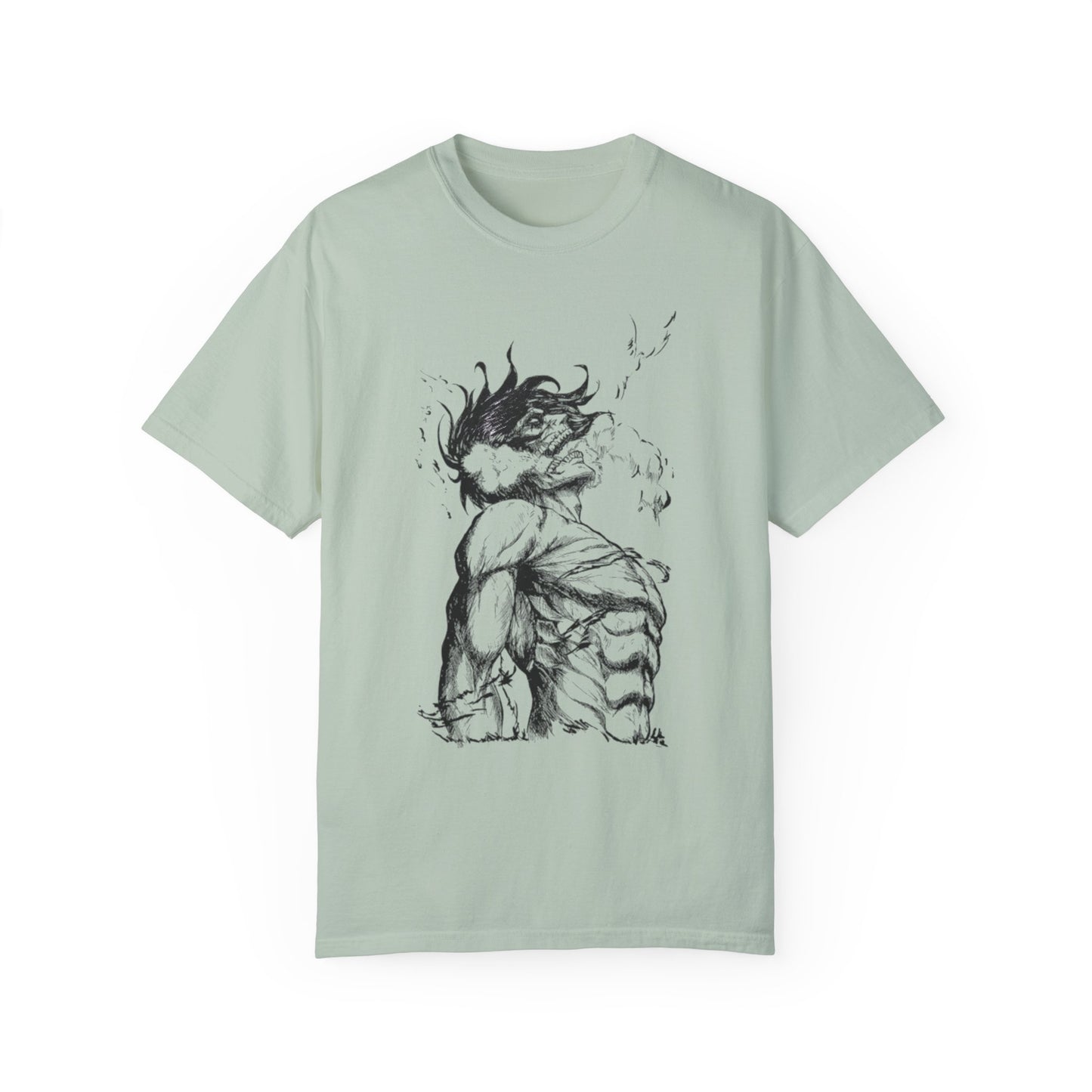 "Titan of Freedom", Artistic Unisex Garment-Dyed T-Shirt - Bold Design for Creatives