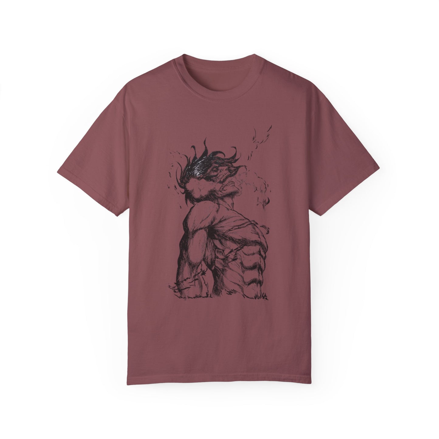 "Titan of Freedom", Artistic Unisex Garment-Dyed T-Shirt - Bold Design for Creatives