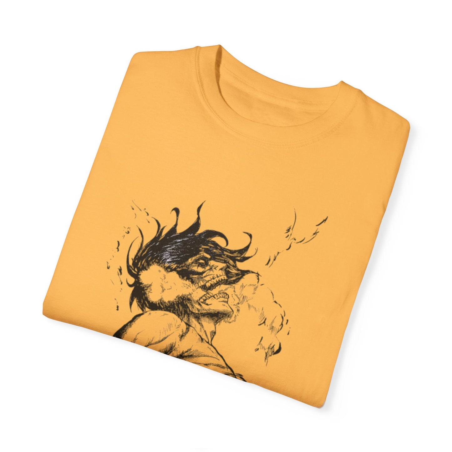 "Titan of Freedom", Artistic Unisex Garment-Dyed T-Shirt - Bold Design for Creatives