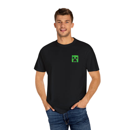 Unisex Garment-Dyed T-Shirt - Minecraft Creeper 'Time to Mine' Graphic Tee