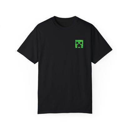 Unisex Garment-Dyed T-Shirt - Minecraft Creeper 'Time to Mine' Graphic Tee