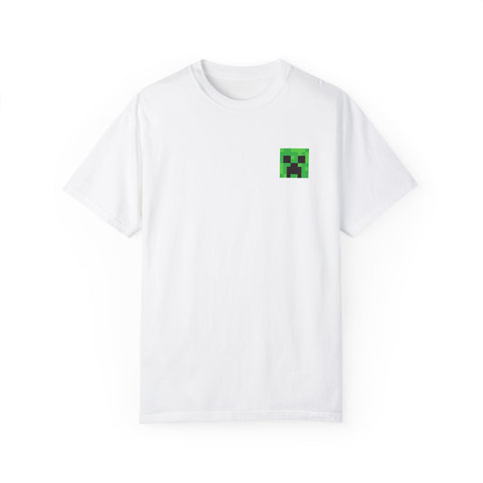Unisex Garment-Dyed T-Shirt - Minecraft Creeper 'Time to Mine' Graphic Tee