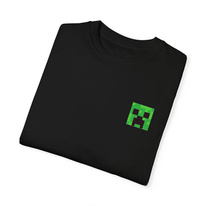 Unisex Garment-Dyed T-Shirt - Minecraft Creeper 'Time to Mine' Graphic Tee