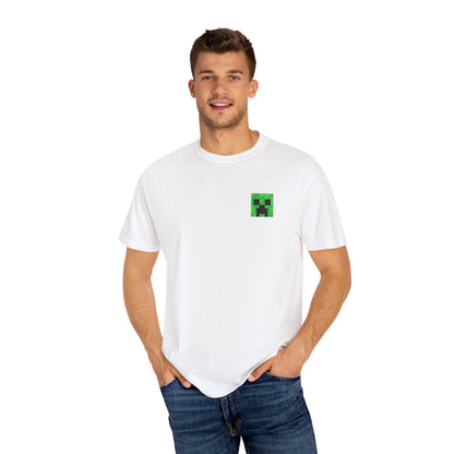 Unisex Garment-Dyed T-Shirt - Minecraft Creeper 'Time to Mine' Graphic Tee