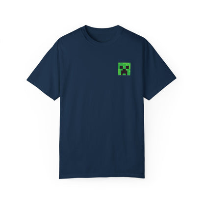 Unisex Garment-Dyed T-Shirt - Minecraft Creeper 'Time to Mine' Graphic Tee