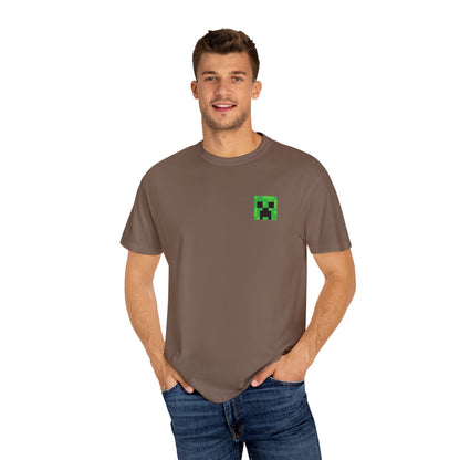 Unisex Garment-Dyed T-Shirt - Minecraft Creeper 'Time to Mine' Graphic Tee