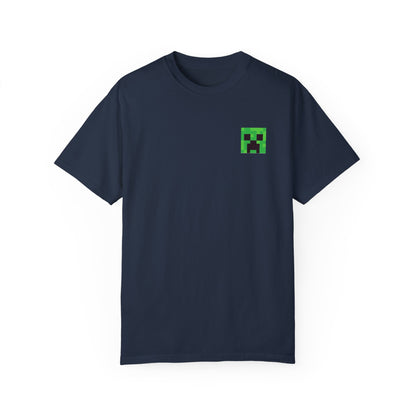 Unisex Garment-Dyed T-Shirt - Minecraft Creeper 'Time to Mine' Graphic Tee