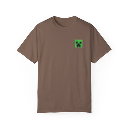 Unisex Garment-Dyed T-Shirt - Minecraft Creeper 'Time to Mine' Graphic Tee
